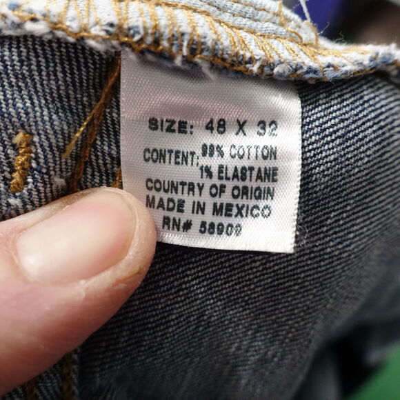 DANIEL CREMIEUX STRAIGHT FIT DENIM BLUE JEANS MENS SIZE 48X32 - Picture 7 of 7